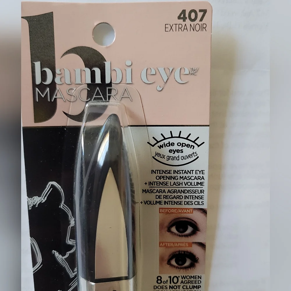L'Oreal Bambi Eye Mascara 407 Extra Noir Volumizing (0.28oz/8.5ml) New